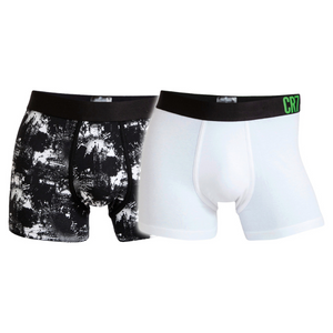 CR7 Trunks - 2 Pack Herren (schwarz/weiß Mix)