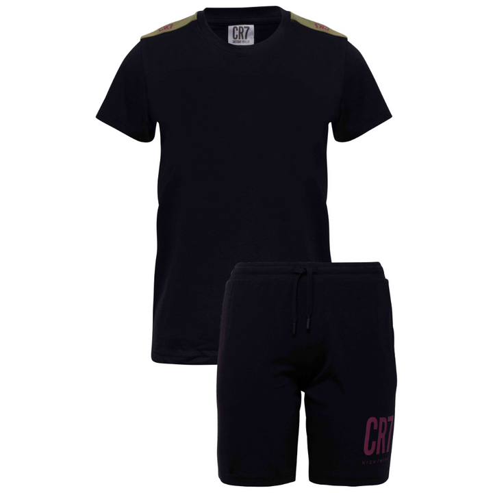 CR7 Pyjama kurz - Jungs (schwarz uni)