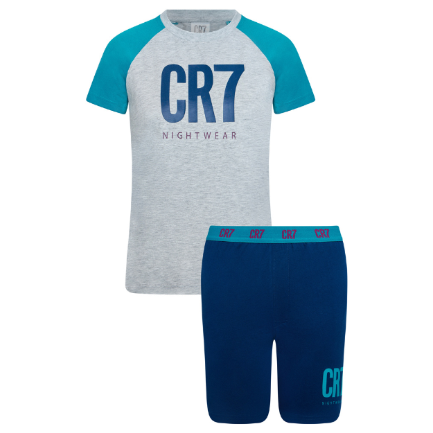 CR7 Pyjama kurz - Jungs (grau/blau)