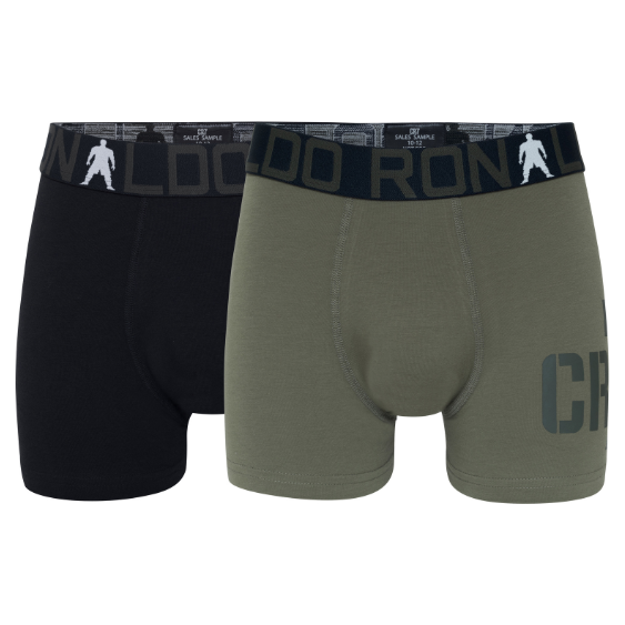 CR7 Trunks - 2 Pack Bamboo Jungs (schwarz/khaki)
