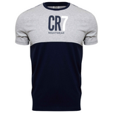 CR7 Pyjama kurz - Herren (hellgrau/dunkelblau)