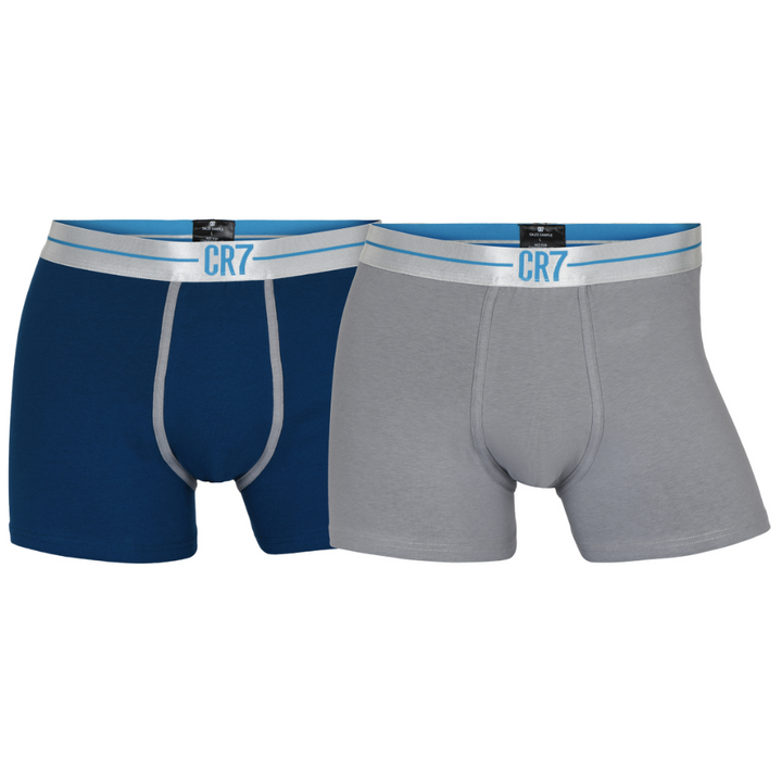 CR7 Trunks - 2 Pack Herren (grau/blau Mix)
