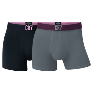 CR7 Trunks - 2 Pack Herren Mikrofaser (schwarz/grau)