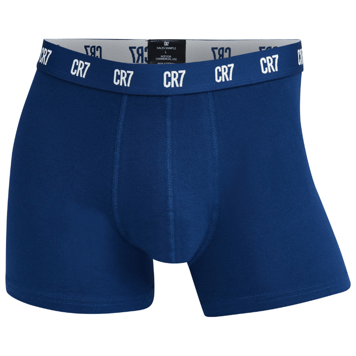 CR7 Trunks – 3 Pack Herren (mehrfarbig/blau-weißer Bund)