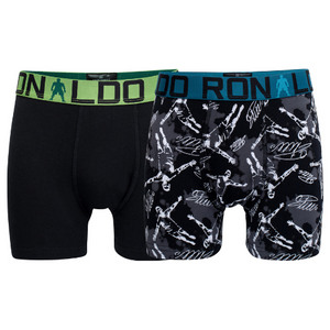 CR7 Trunks - 2 Pack Jungs (schwarz/grau Mix)
