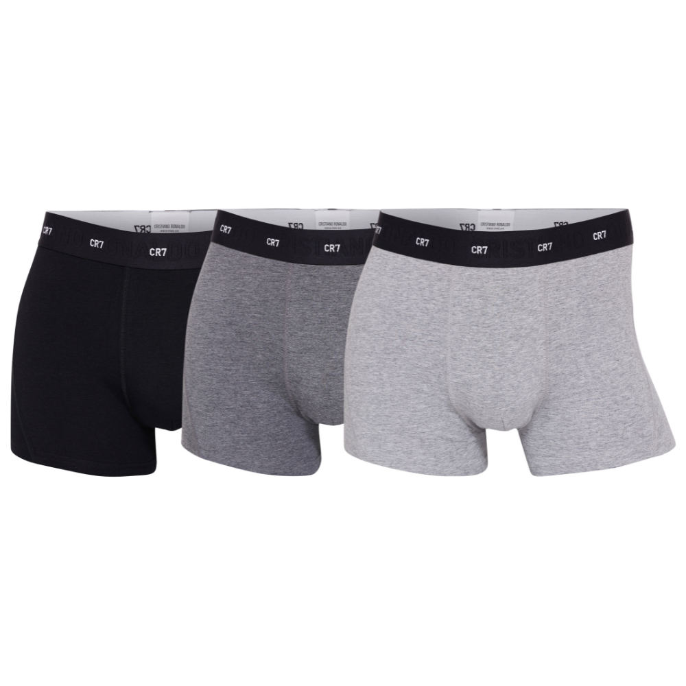 CR7 Trunks - 3 Pack Soft Bamboo Men (black/grey)