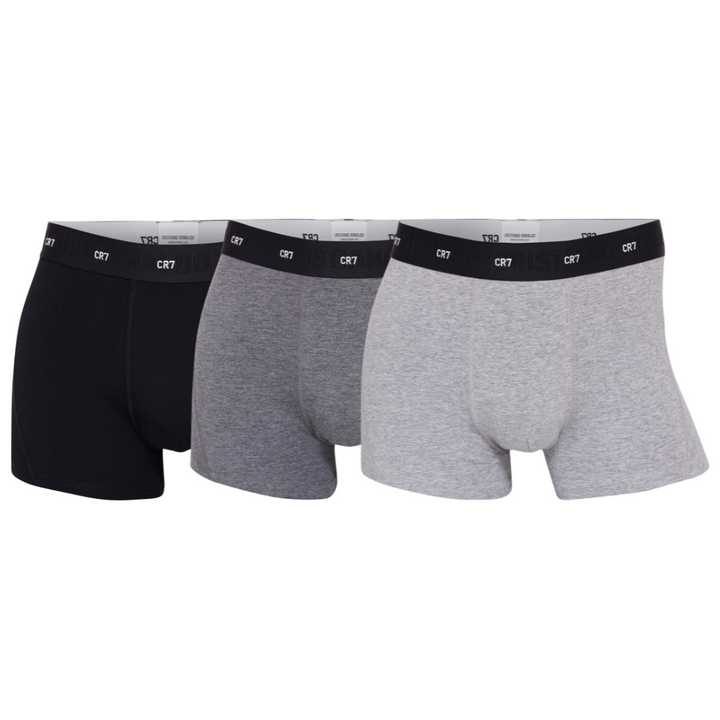 CR7 Trunks - 3 Pack Herren Soft Bamboo (schwarz/grau)