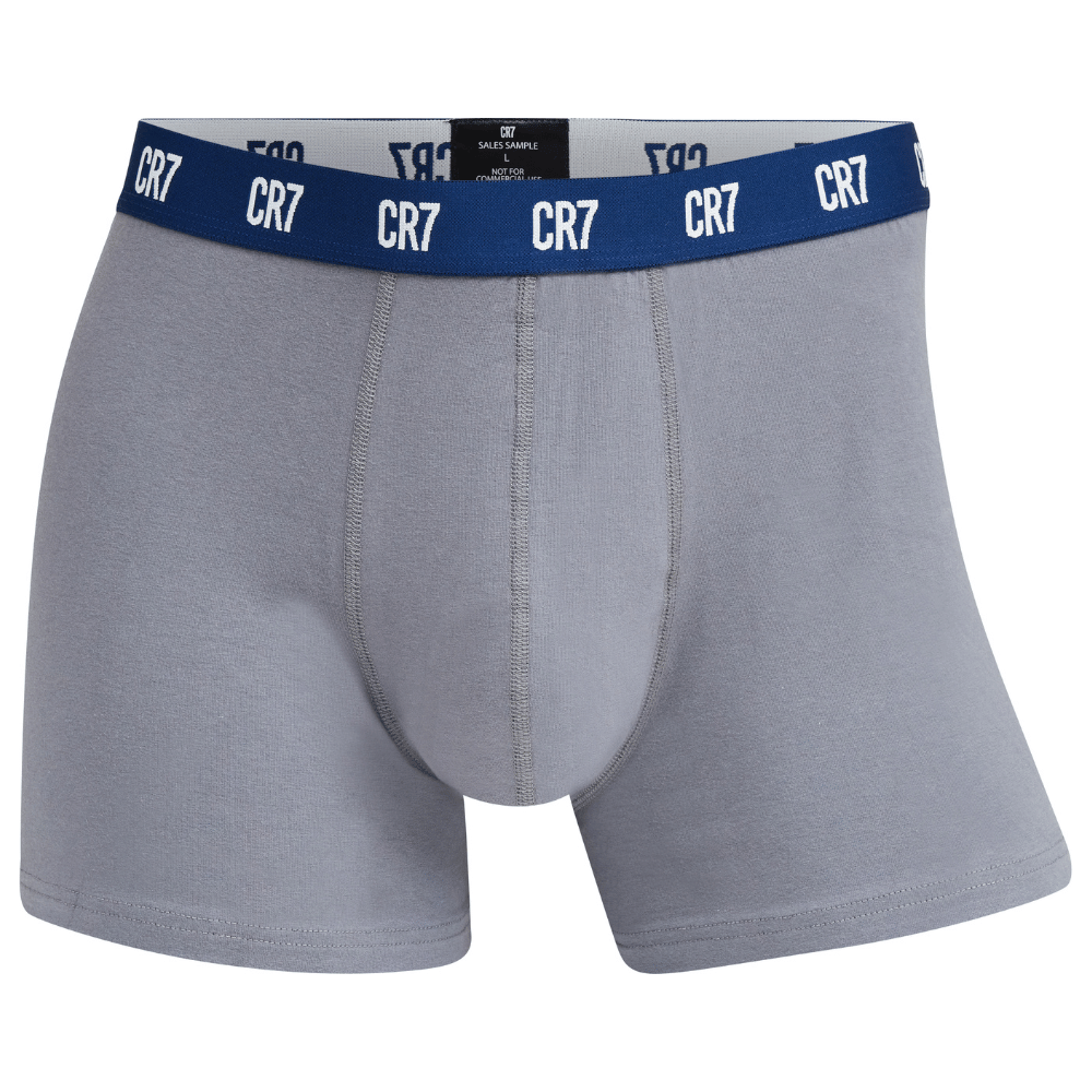 CR7 Trunks – 3 Pack Herren (mehrfarbig/blau-weißer Bund)