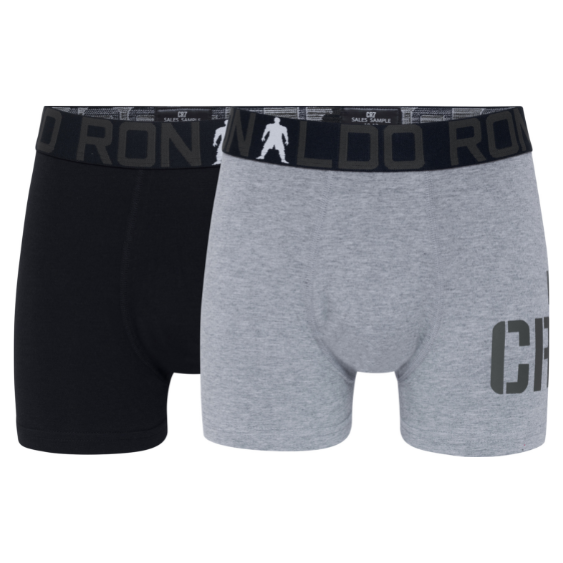 CR7 Trunks - 2 Pack Bamboo Jungs (schwarz/grau)