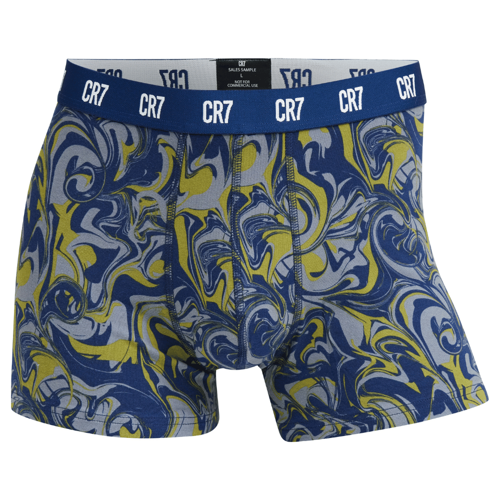 CR7 Trunks – 3 Pack Herren (mehrfarbig/blau-weißer Bund)