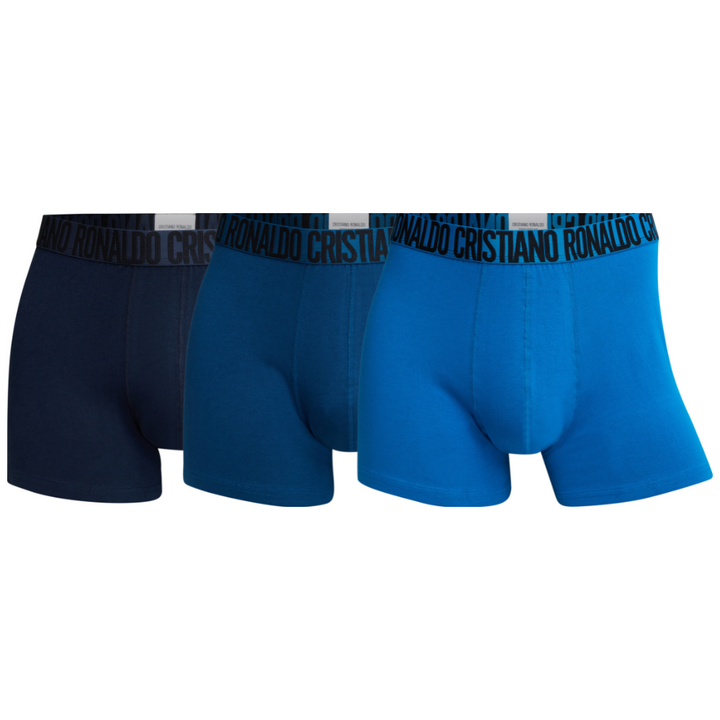 CR7 Trunks - 3 Pack Herren (blau Mix uni)