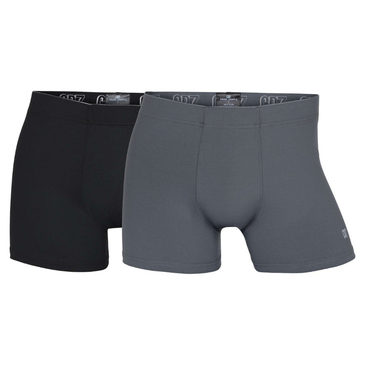CR7 Trunks - 2 Pack Herren Mikrofaser (schwarz/grau)